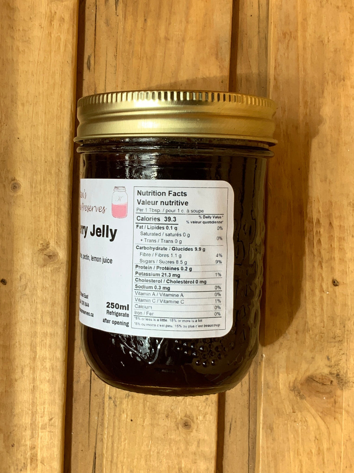 Kristen’s Preserves - 250ml Jelly - Chokecherry