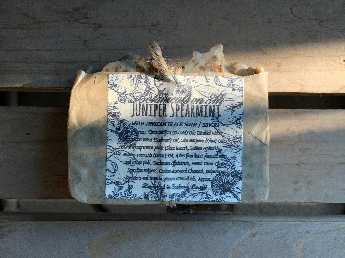 Botanicals On 8th Artisan - Bar Soap - Juniper & Spearmint with Black African Soap