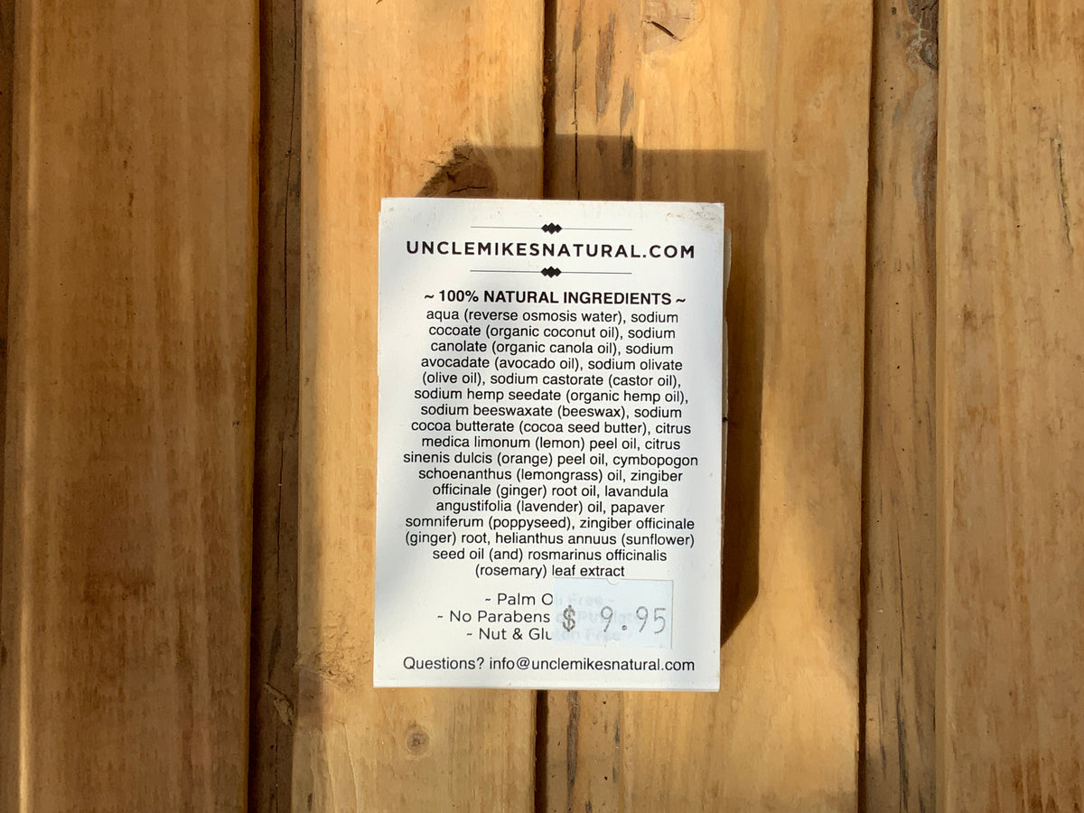 Uncle Mike’s - Soap Bars - Lemon Ginger Poppyseed Bar
