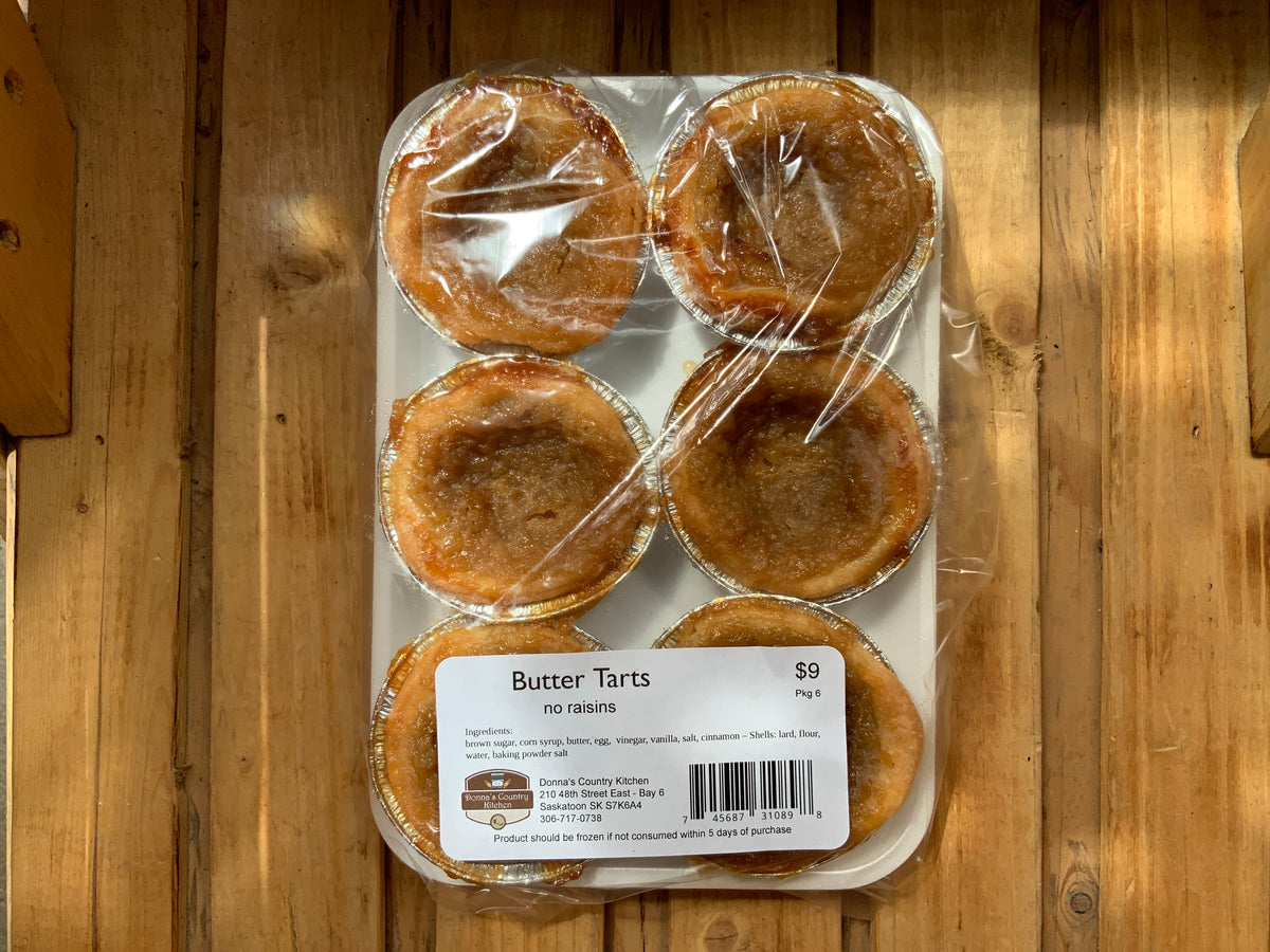 Donna’s Country Kitchen - Tarts - Butter (6 pack) - No raisins