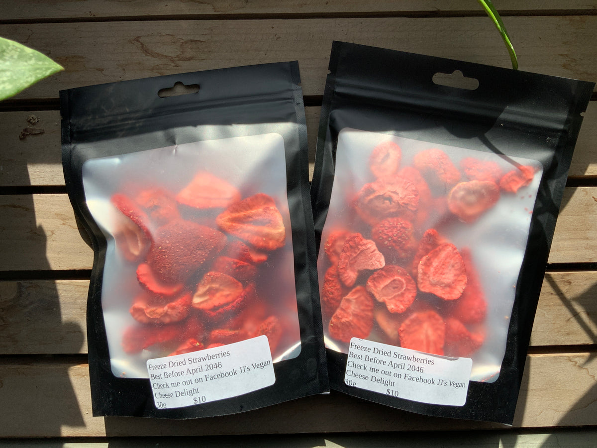 JJ's Vegan Cheese - Freezedried Strawberries - 30g