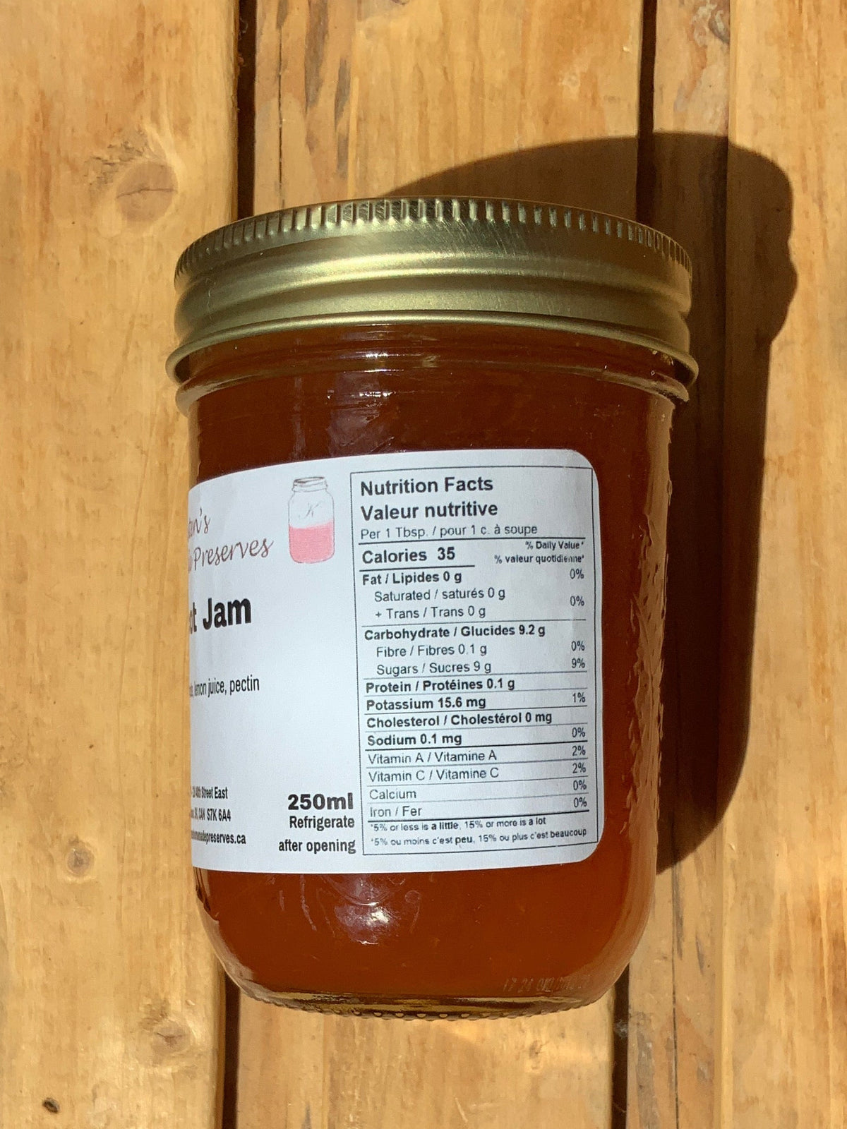 Kristen’s Preserves - 250ml Jam - Apricot