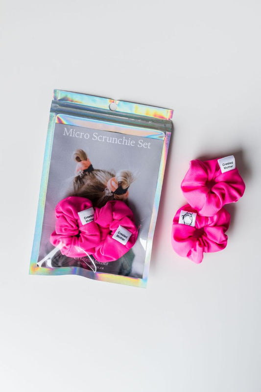 Created Mother - Micro Scrunchie Set - Pink