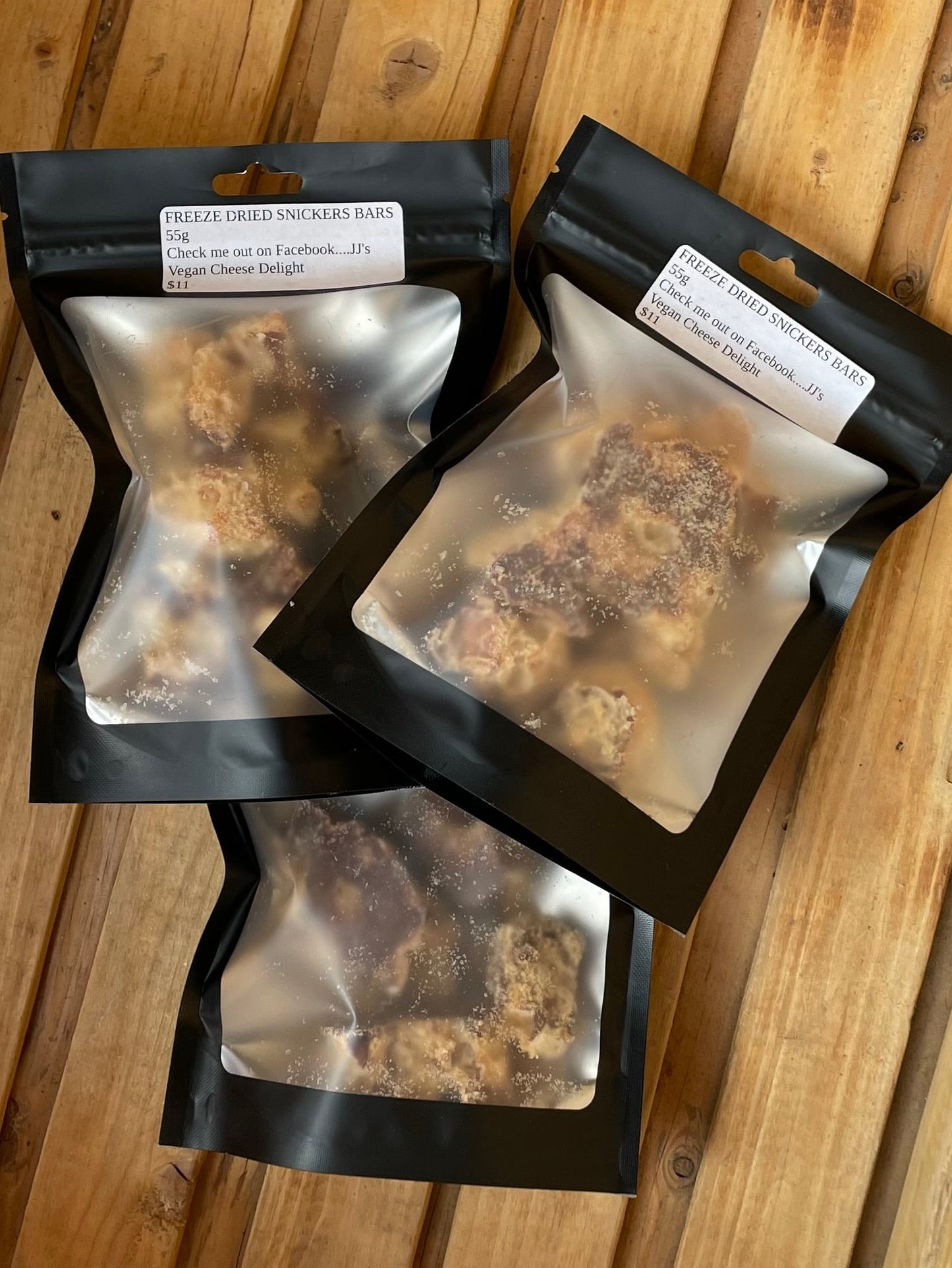JJ's Vegan Cheese - Freeze Dried Snickers Bars