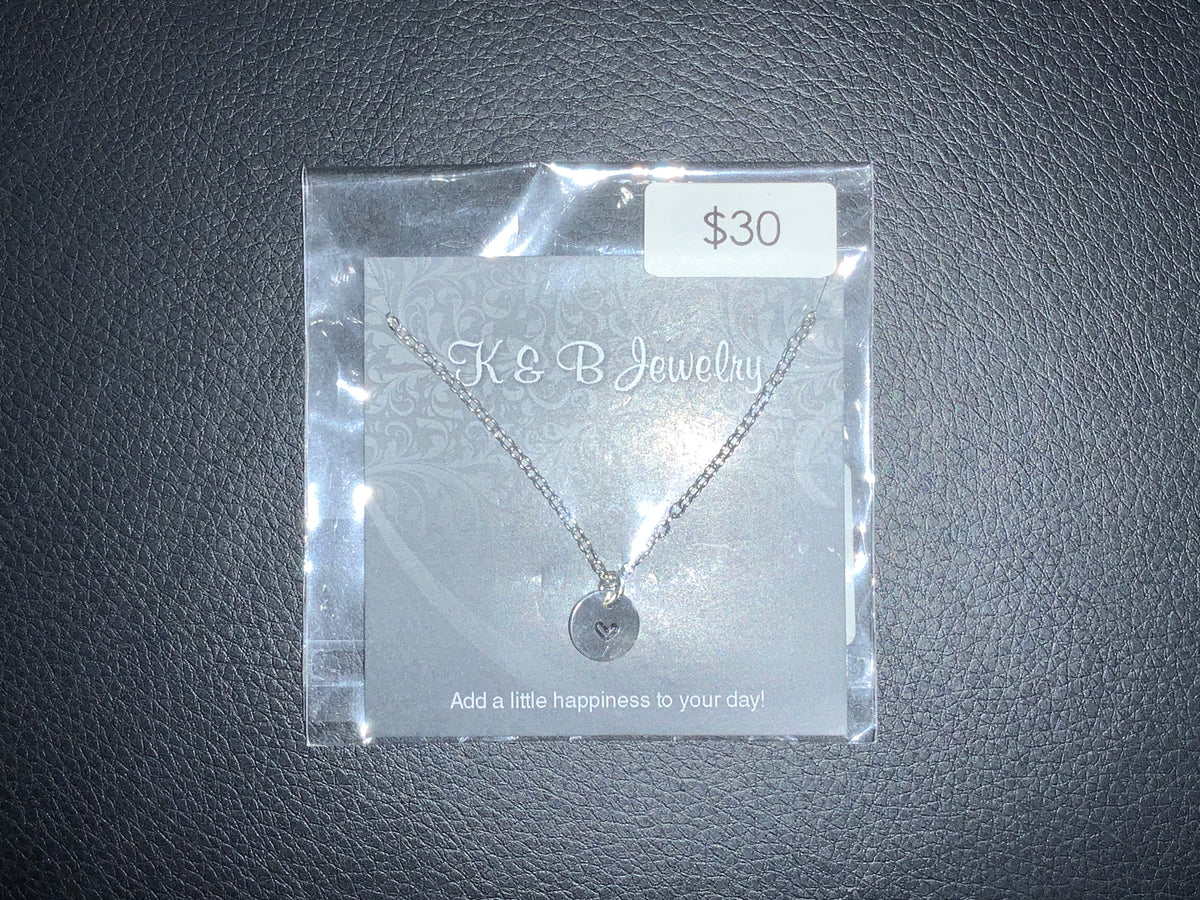 K&B Jewelry - Necklace - Sterling Silver Round Heart Pendant - NS209-SS