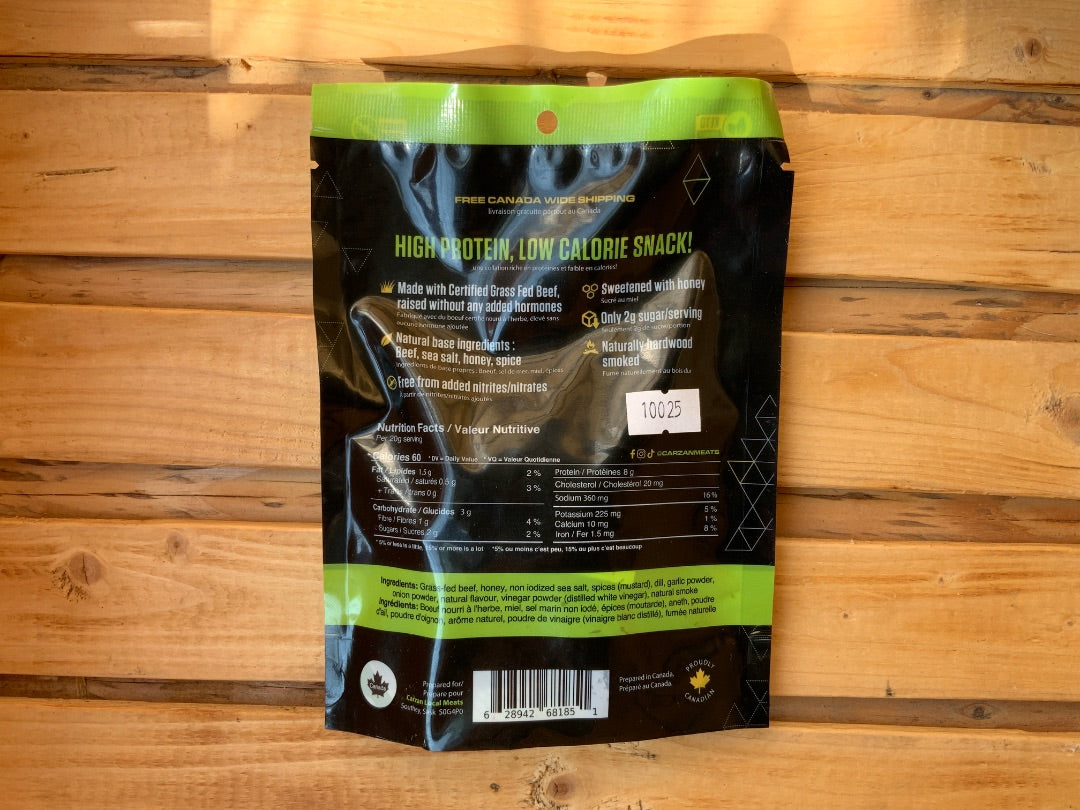 Carzan Local Meats Ltdr - Grass Fed Beef Jerky - Dill Pickle