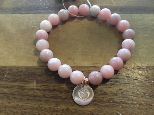 K&B Jewelry - Bracelet - Pink Opal (Calming) - B152-RG