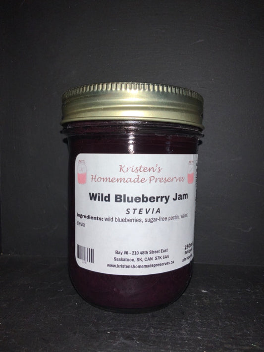 Kristen’s Preserves - Sugar Free (Stevia) - Wild Bluberry Jam