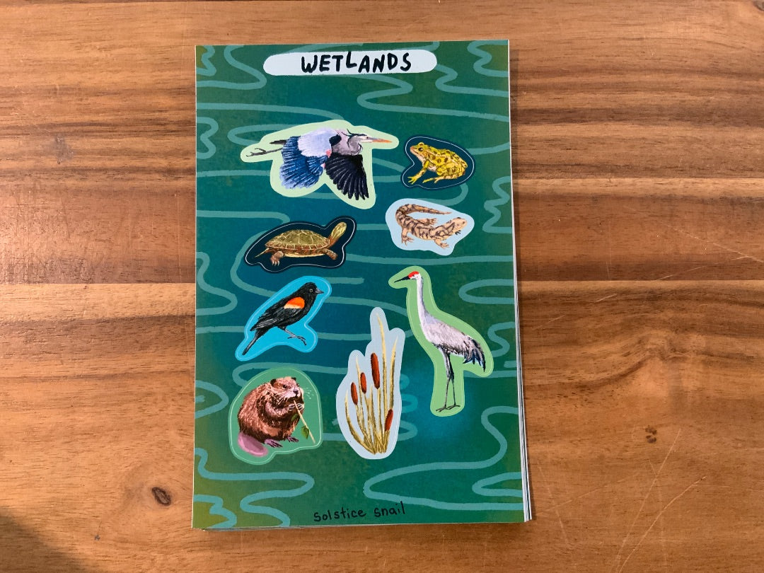 Mira’s Mugs - Solstice Snail - Sticker Sheet - Wetlands