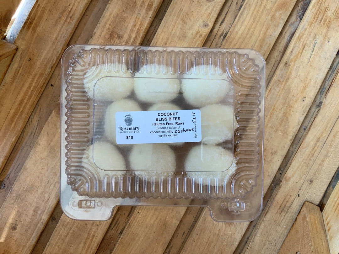 Rosemary Bakery & Kitchen - GF/raw Coconut Bliss Balls