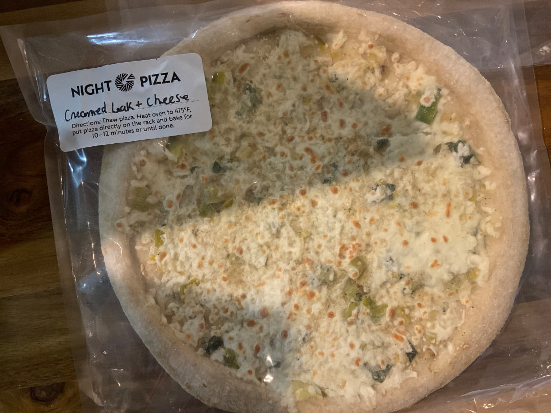 The Night Oven - Creamed Leak & Cheese Pizza