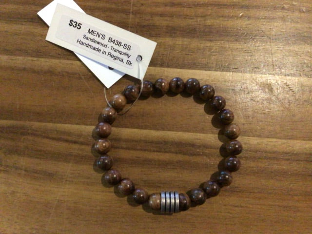 K&B Jewelry - Bracelet - Sandalwood (Tranquility) - B438-SS