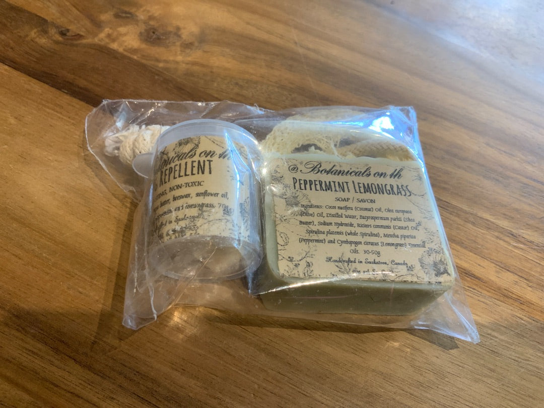 Botanicals On 8th - Camping/Garden Set - Small - Peppermint/Lemongrass Soap & Repellent