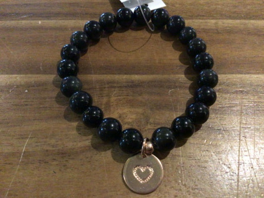 K&B Jewelry - Bracelet - Black Onyx (Strength) - B156-RG