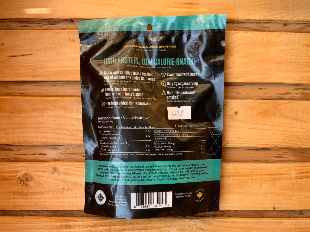 Carzan Local Meats Ltdr - Grass Fed Beef Jerky - Street Tacos