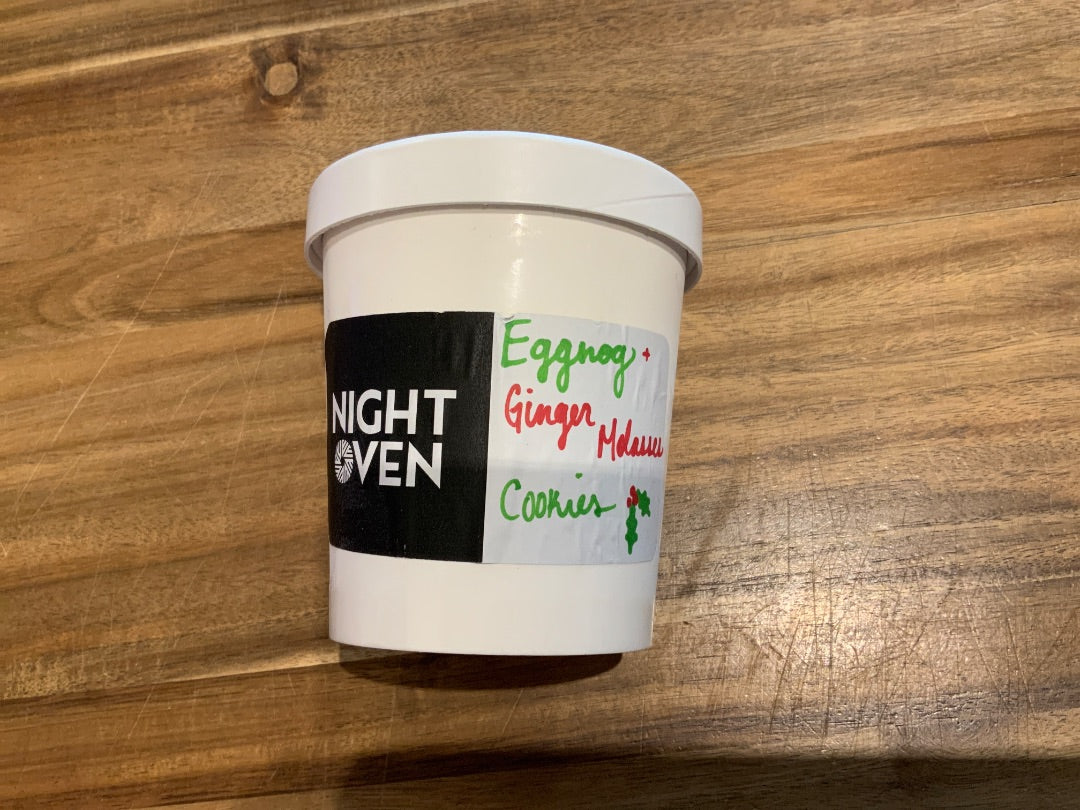 The Night Oven - Ice Cream - Eggnog & Ginger Molasses Cookies