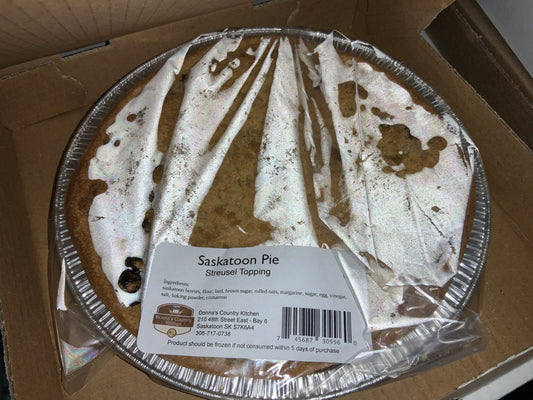 Donna’s Country Kitchen - Saskatoon Pie - Streusel Top