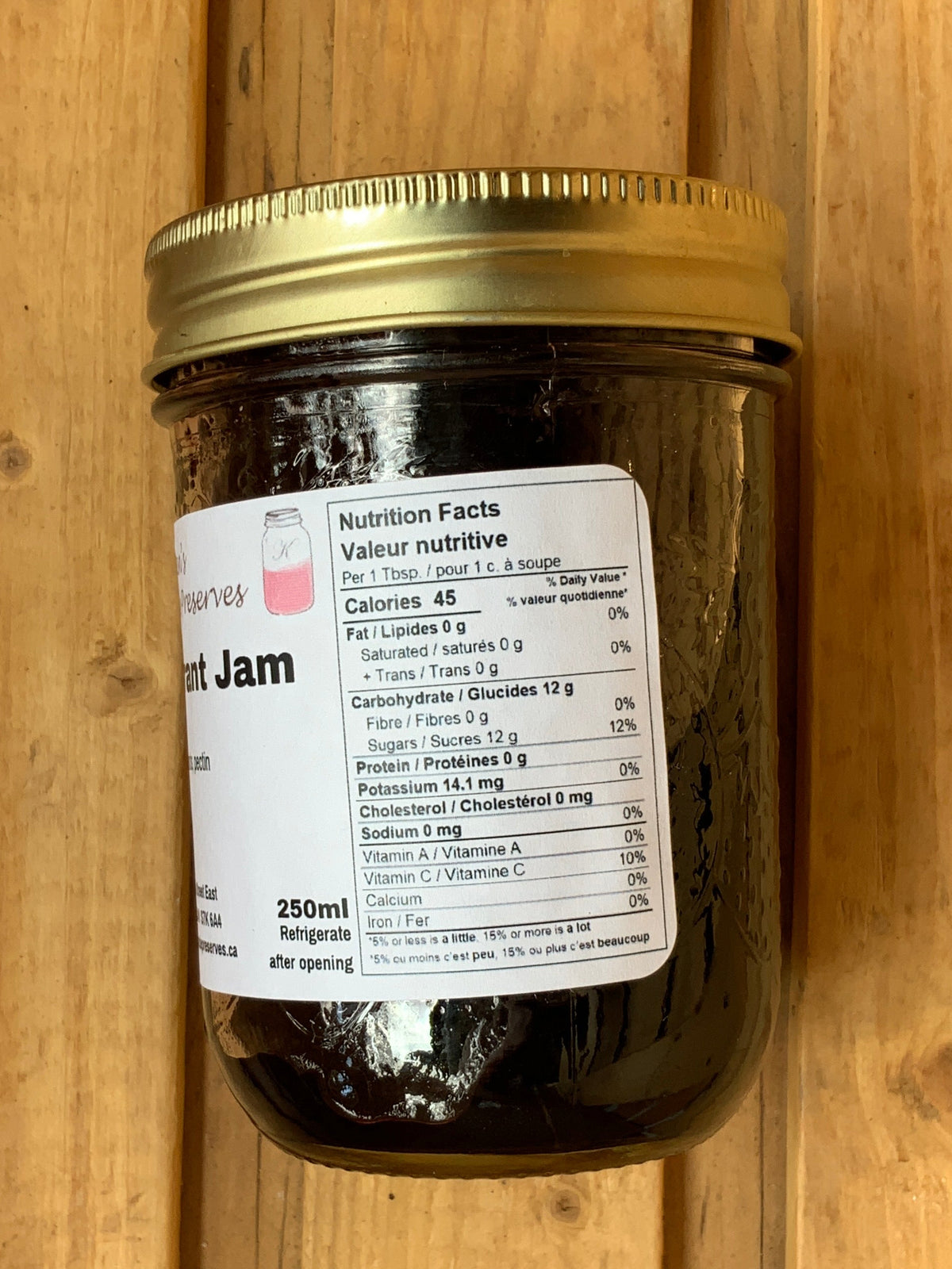 Kristen’s Preserves - 250ml Jam - Black Currant