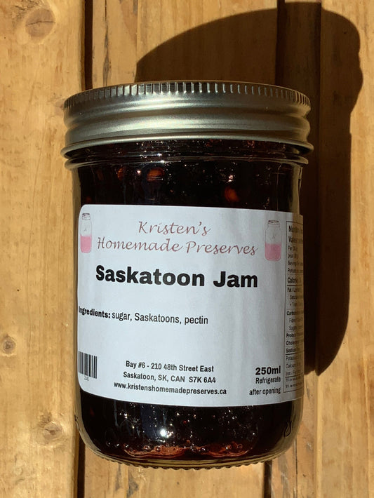 Kristen’s Preserves - 250ml Jam - Saskatoon