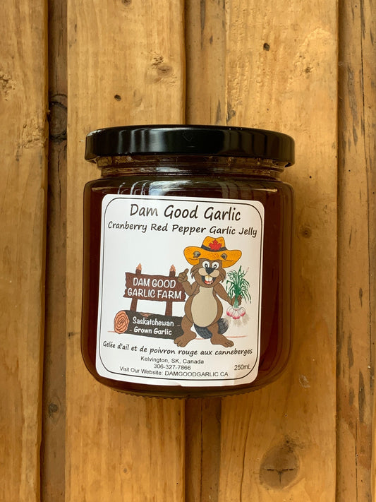 Dam Good Garlic - Garlic Pepper Jelly - Cranberry