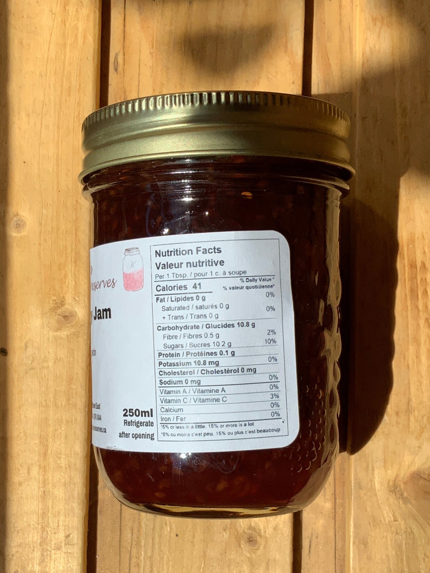 Kristen's Preserves - 250ml Jam - Raspberry