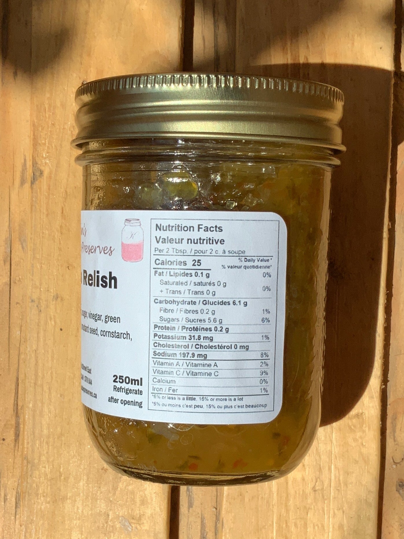 Kristen’s Preserves - Relish - Kristen's Zesty (250ml)