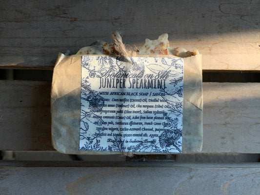 Botanicals On 8th Artisan - Bar Soap - Juniper & Spearmint with Black African Soap