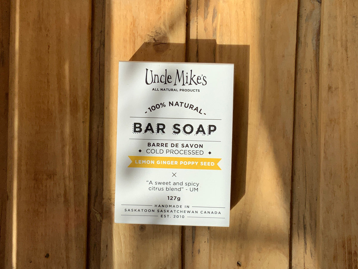Uncle Mike’s - Soap Bars - Lemon Ginger Poppyseed Bar