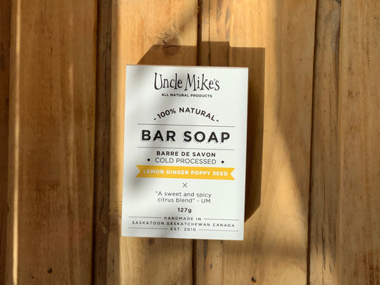 Uncle Mike’s - Soap Bars - Lemon Ginger Poppyseed Bar