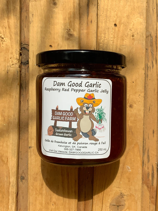 Dam Good Garlic - Red Pepper Garlic Jelly - Raspberry