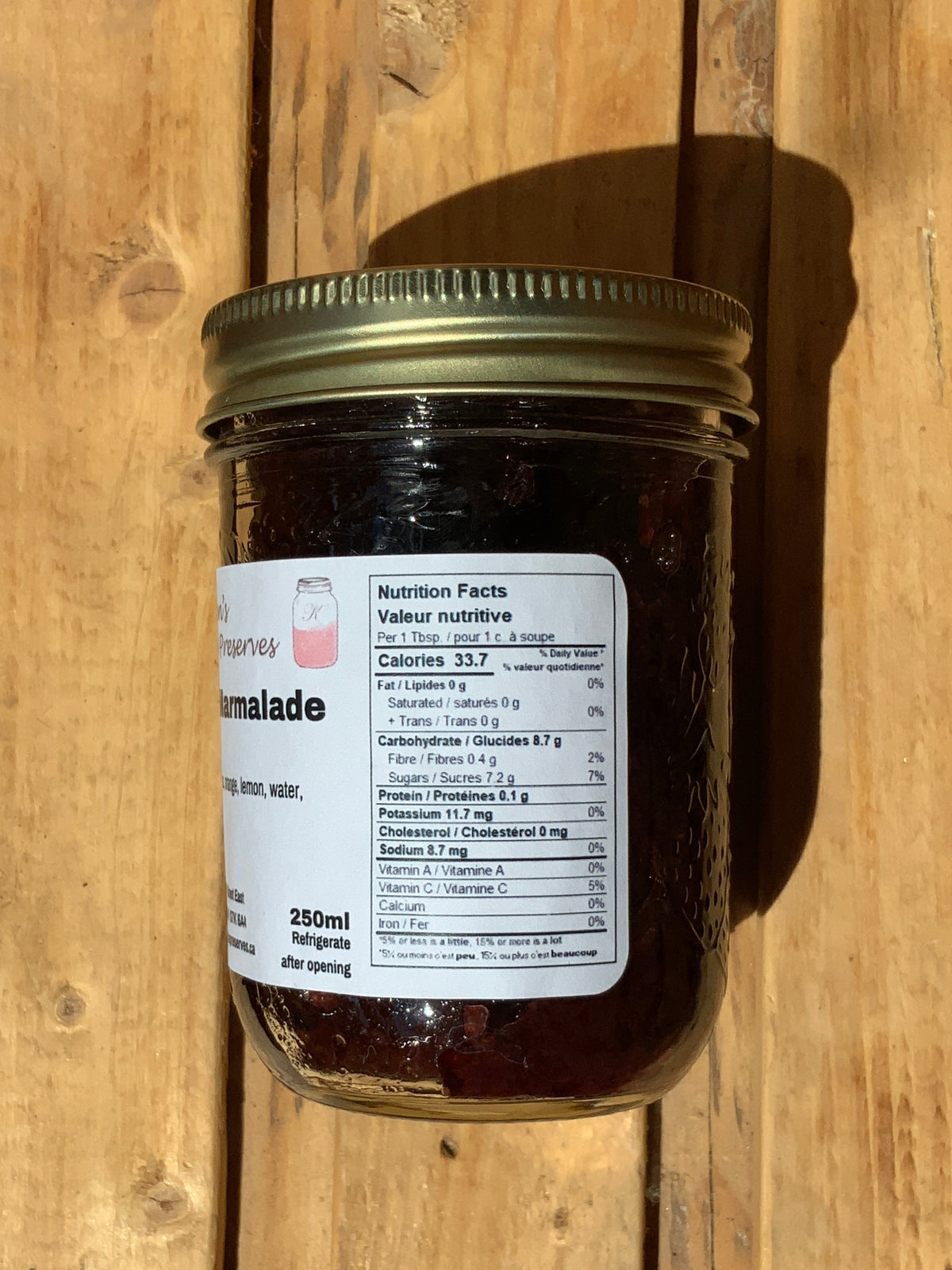 Kristen’s Preserves - Marmalade - Saskatoon