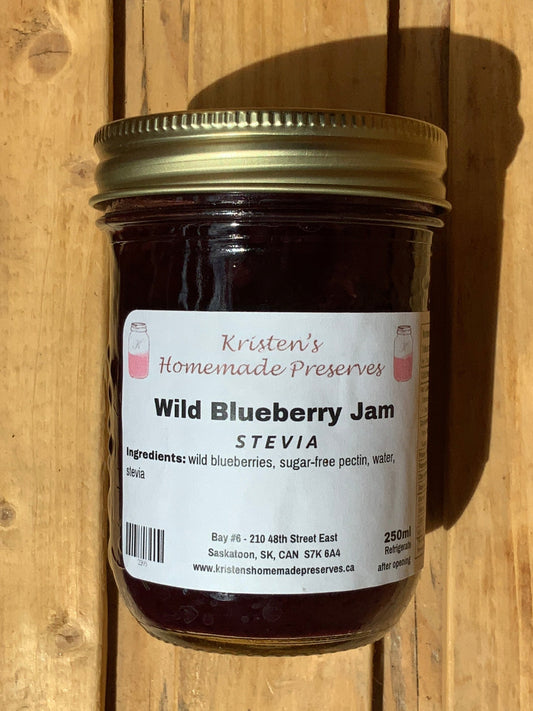 Kristen’s Preserves - Sugar Free (Stevia) - Wild Bluberry Jam