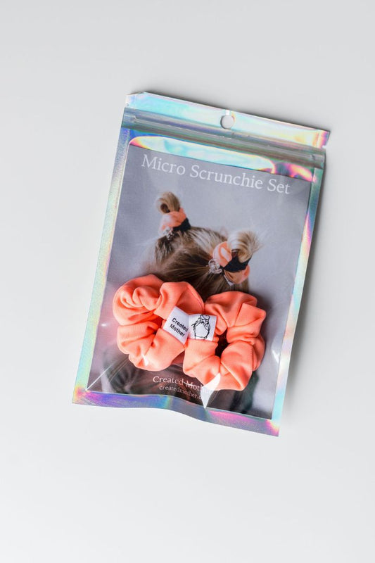 Created Mother - Micro Scrunchie Set - Peach