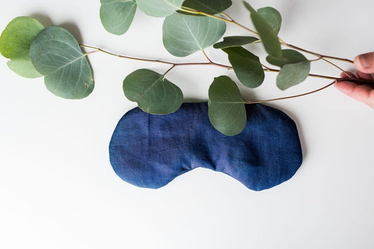 Chambray Therapy Eye Mask Created Mother handmade & curated by Tanis Harder based out of Winnipeg, MB.