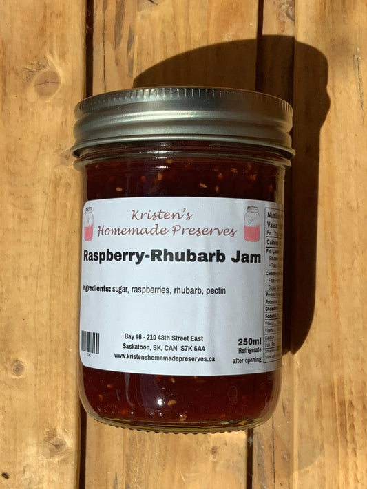 Kristen’s Preserves - 250ml Jam - Raspberry Rhubarb