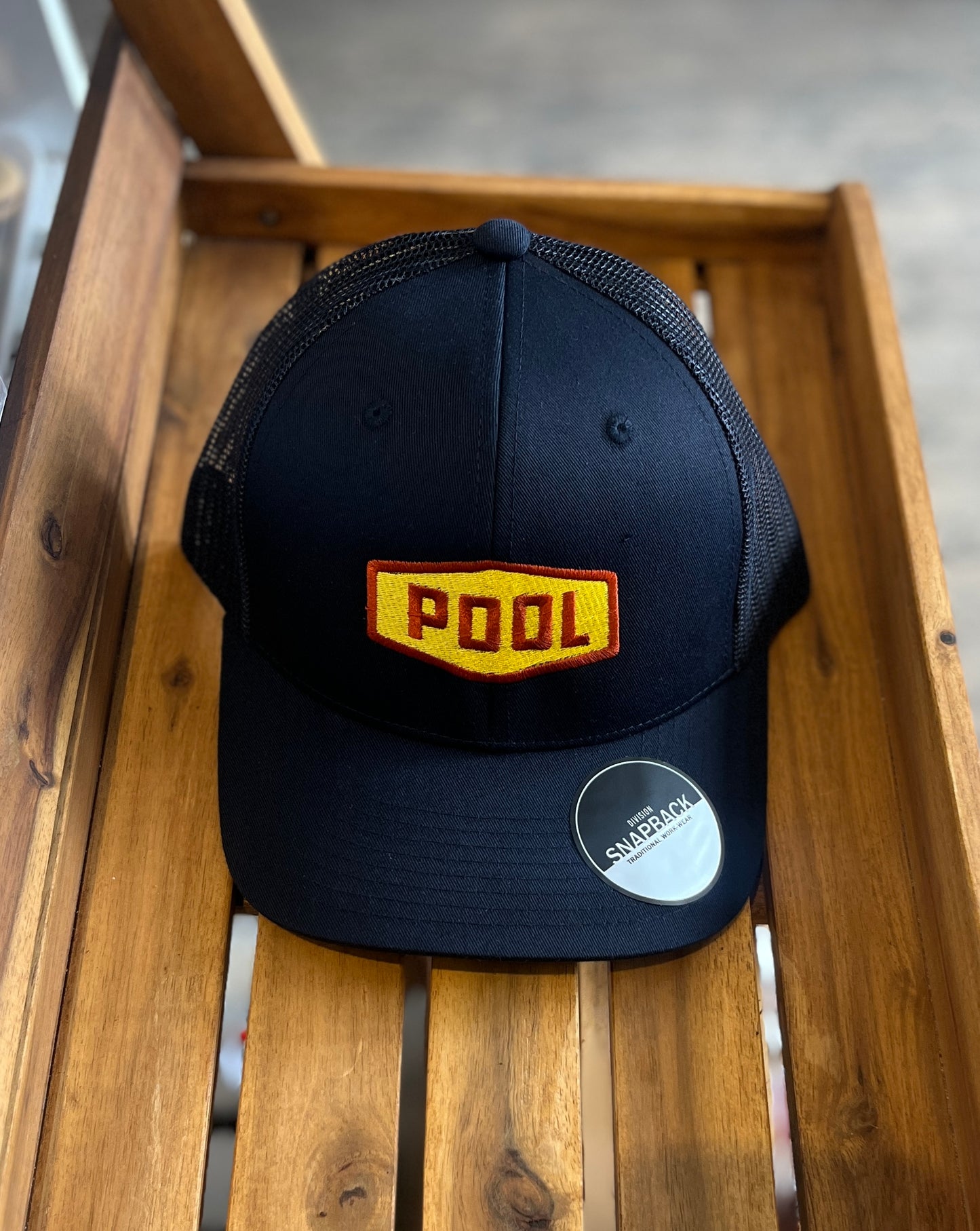 Prairie Print House - Pool Snapback Ball Cap - Navy Blue