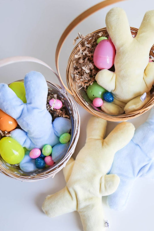 Yellow Hot/Cold Therapy Bunny Created Mother handmade & curated by Tanis Harder based out of Winnipeg, MB.