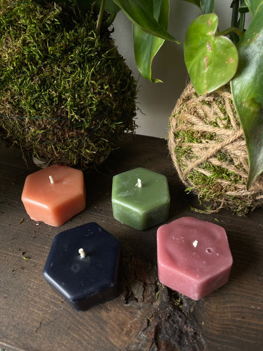 Five of Hearts - Hexie Tea Light Candle