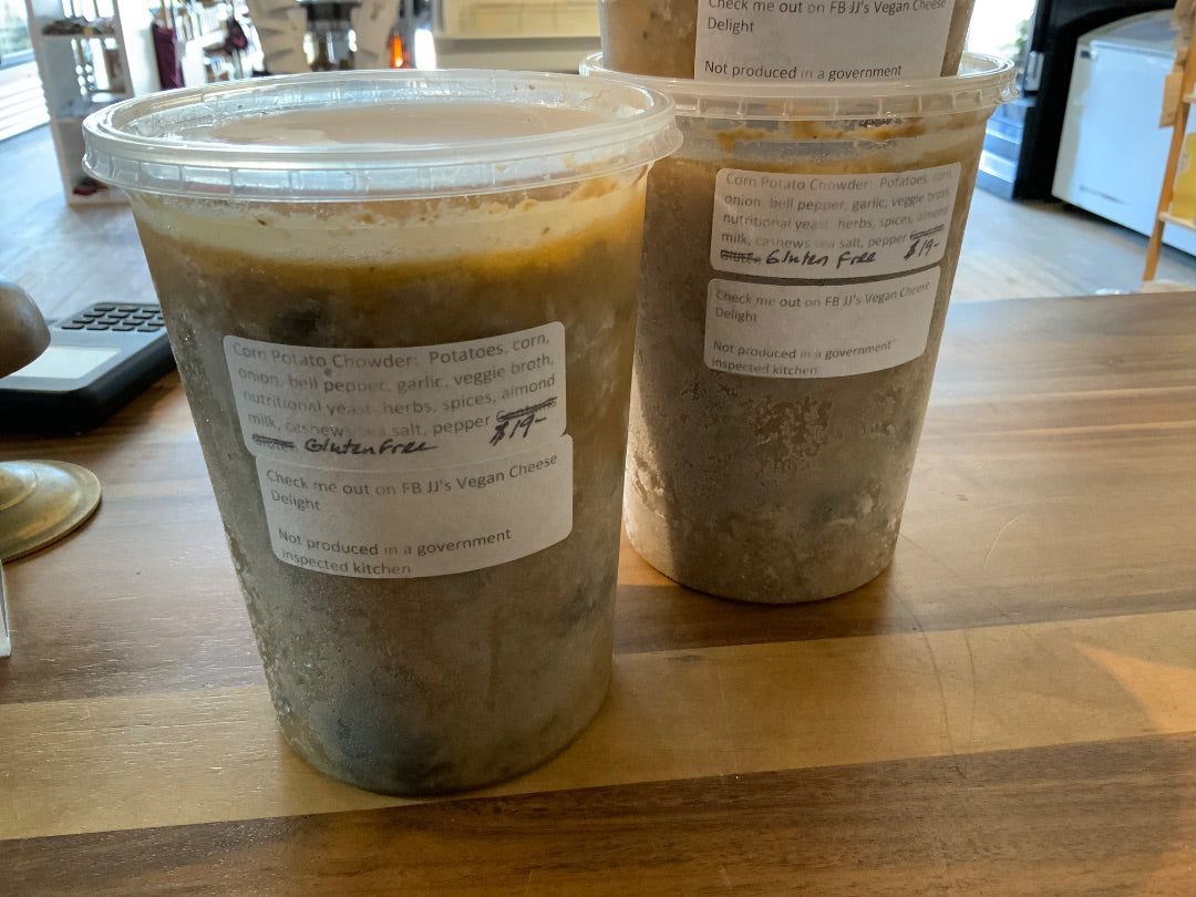 JJ's Vegan Cheese - Large Corn Chowder Soup - GF