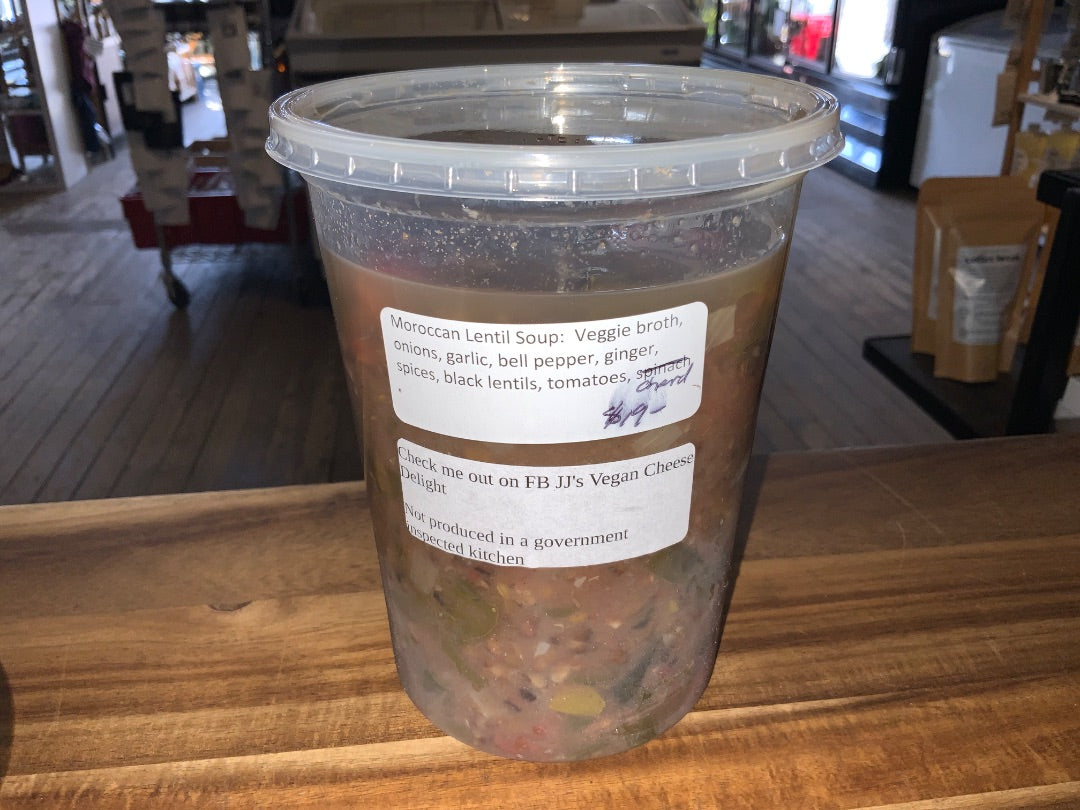 JJ's Vegan Cheese - Moroccan Lentil Soup