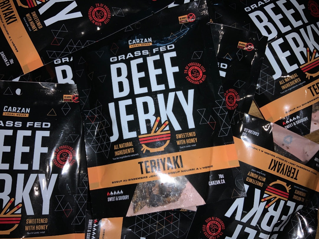 Carzan Local Meats Ltdr - Grass Fed Beef Jerky - Teriyaki