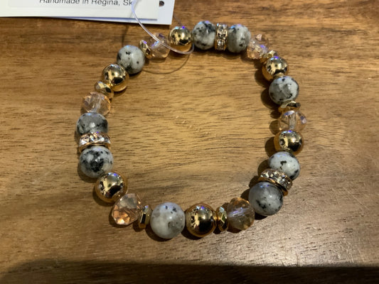 K&B Jewelry - Jewel Bracelet - Sesame Jasper (Tranquility) - B172-GF