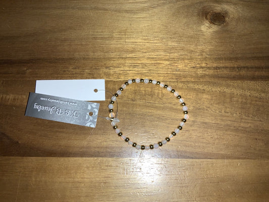 K&B Jewelry - Bracelet - White Agate (Calming) - B244-GF