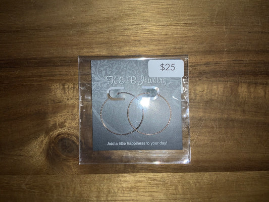 K&B Jewelry - Rose Gold Filled Hoop Earrings - E089-RG