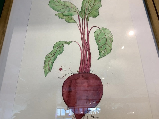 Amber Antymniuk - Beets Watercolour Framed Painting