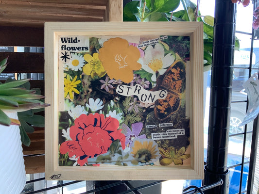 Mal Cloke - Wildflowers 01 - Small Collage Art