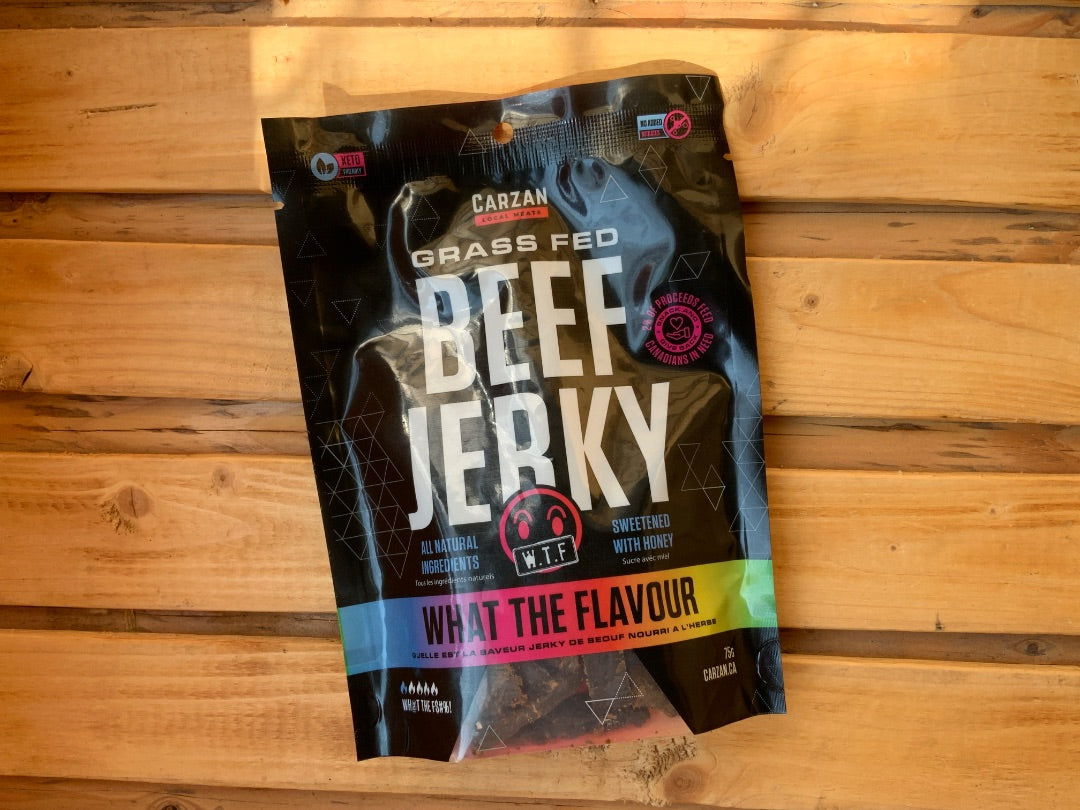 Carzan Local Meats Ltdr - Grass Fed Beef Jerky - What The Flavour