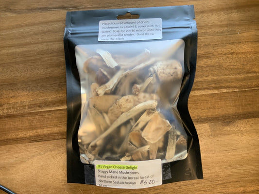JJ’s Vegan Cheese - Dried Mushrooms - Boreal Forest Shaggy Mane