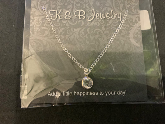 K&B Jewelry - Necklace - Sterling Silver Diamond - NS243-SS