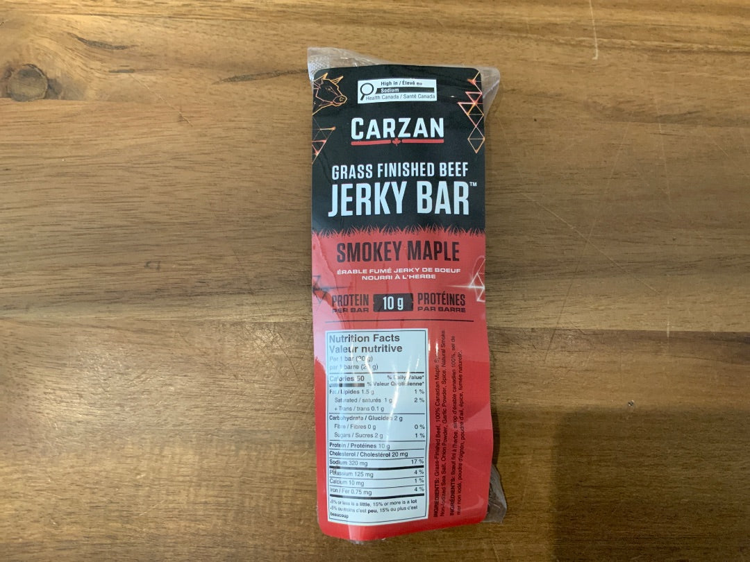 Carzan Local Meats Ltdr - Jerky Bar - Smokey Maple